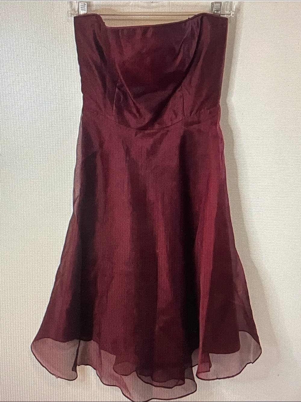 Strapless Burgundy Cocktail Dress - Timeless A-Line